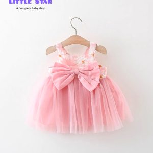 Cotton with net fabric cute frock