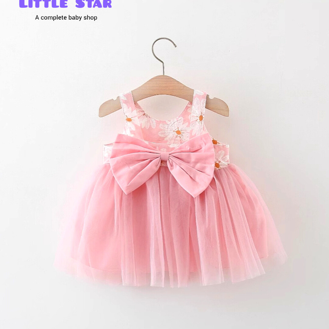 Cotton with net fabric cute frock
