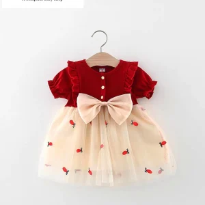 Red Strawberry frock