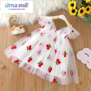 Red cherry fairy frock